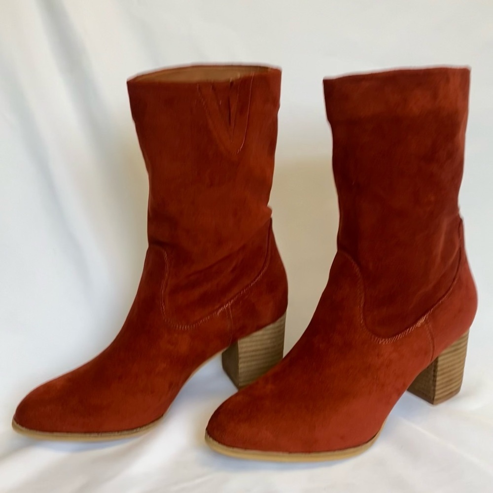 NIB Corky’s Wicked Woman’s Suede Boots - Color Rust - Picture 2 of 9
